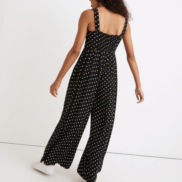 Madewell B & W Polka Dot, Wide Leg Jumpsuit - Picture 2 of 7